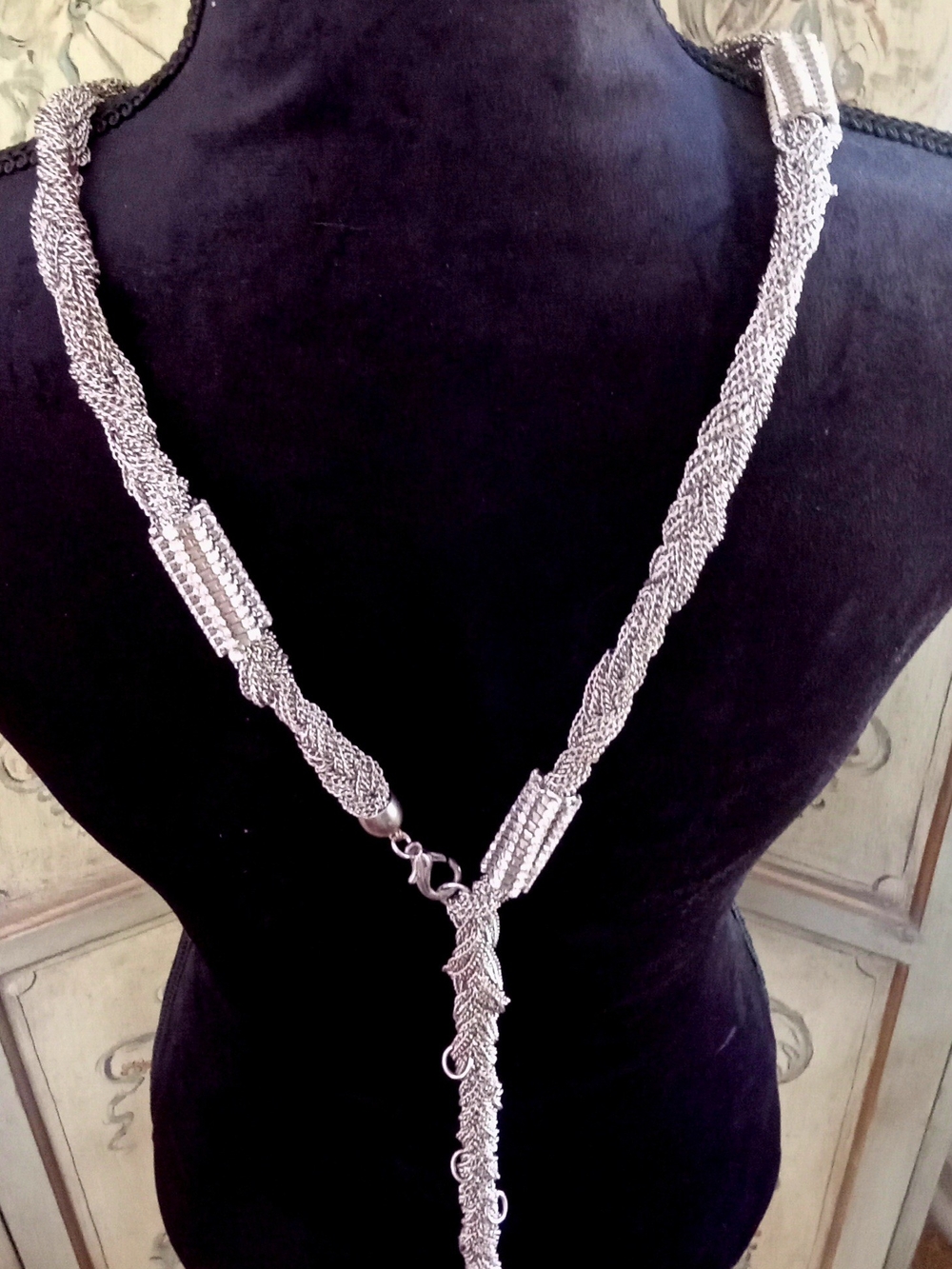 Silver Braided Rope Belt / Necklace